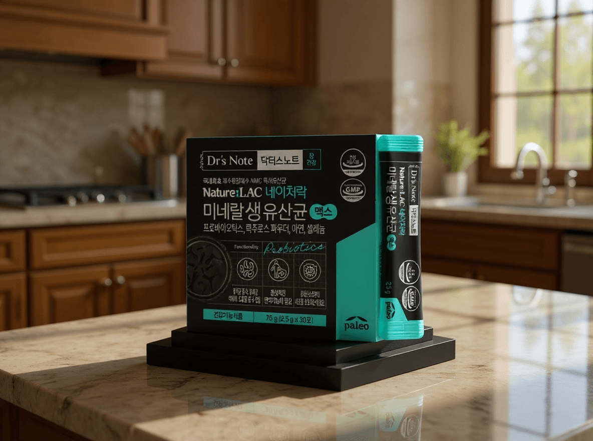 AI generated: The product in the image which placed on a sunlit marble counter in a luxury kitchen setting, high-d...