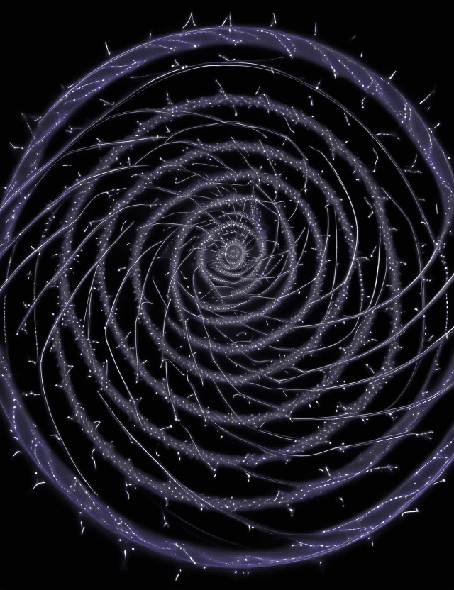 AI generated: An abstract scientific visualisation of ferrofluids. The image captures the moment the ferrofluids a...