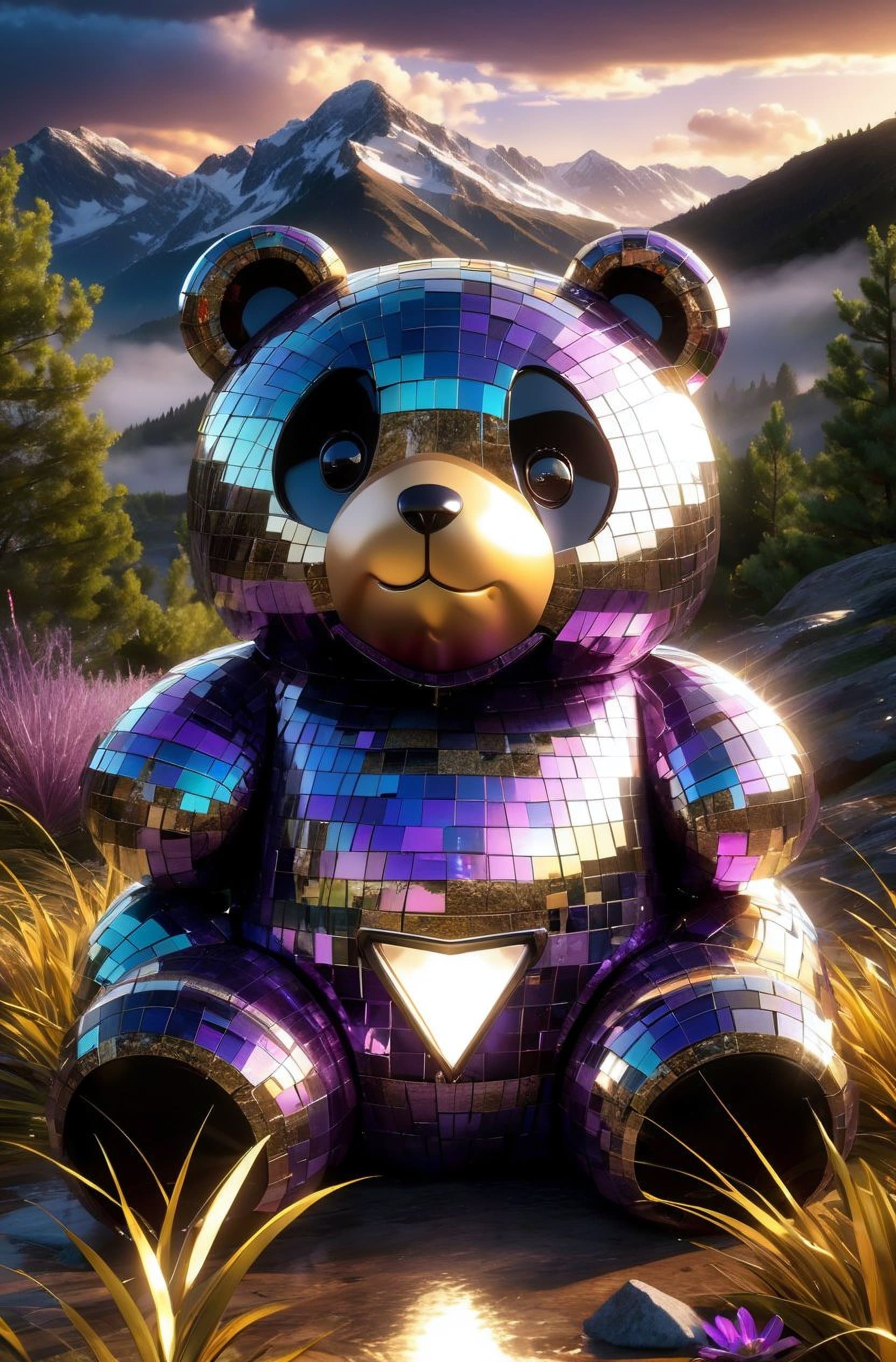 AI generated: (hyperrealism : 1. 4), (award winning: 1. 4) (masterpiece photo: 1. 4) BREAK a (very large teddy bea...