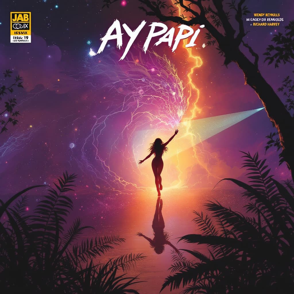 AI generated: jabcomix, ay papi issue 19, wendy reynolds and richard harvey