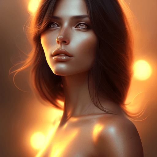 AI generated: photo of a gorgeous brunette female in the style of stefan kostic, realistic, half body shot, sharp ...
