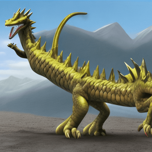 Mo-Di Diffusion prompt: Dragón 