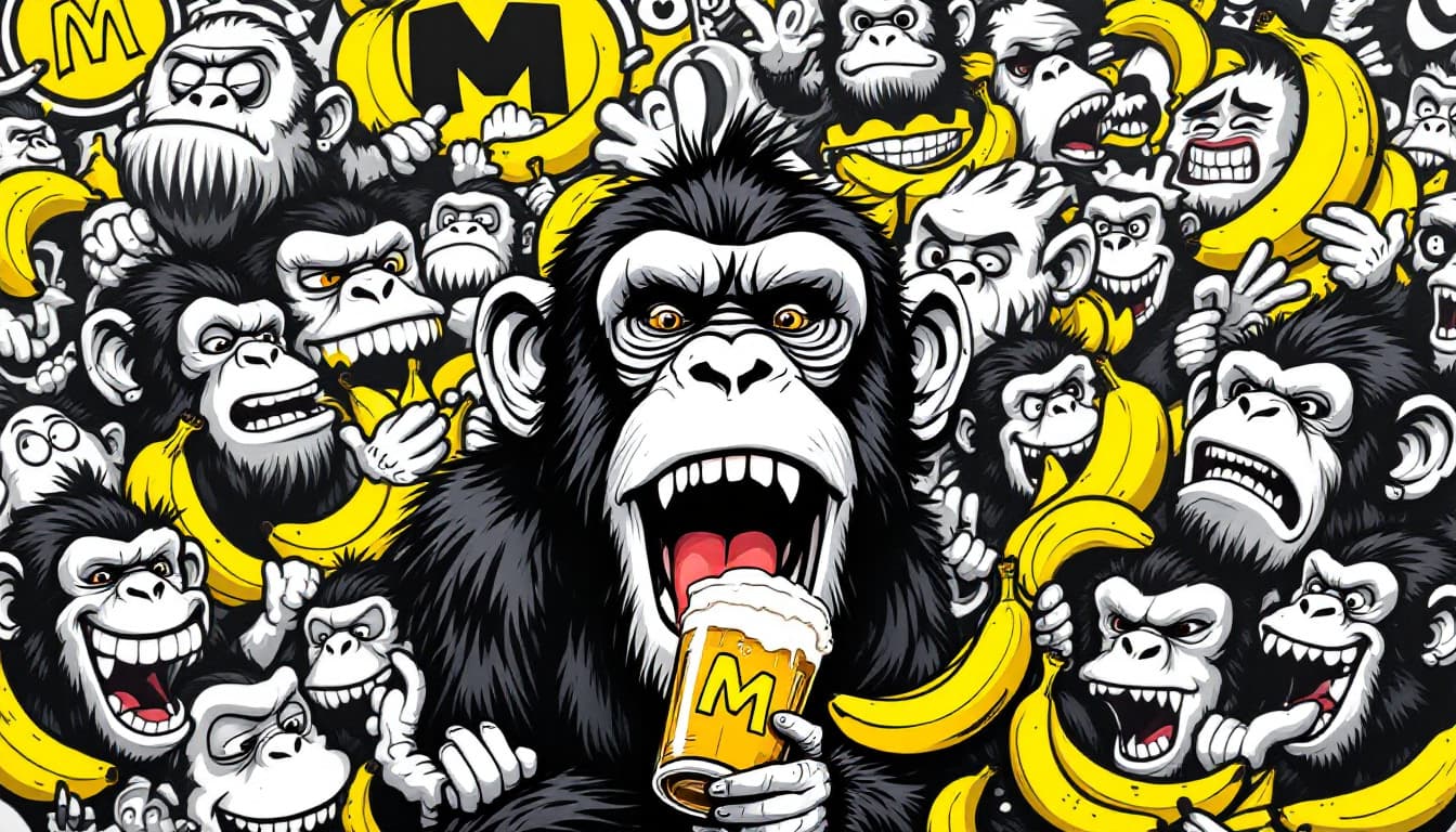 AI generated: An intricate and mainly black and white, and yellow, (two contrasting, extra colors for details), gr...