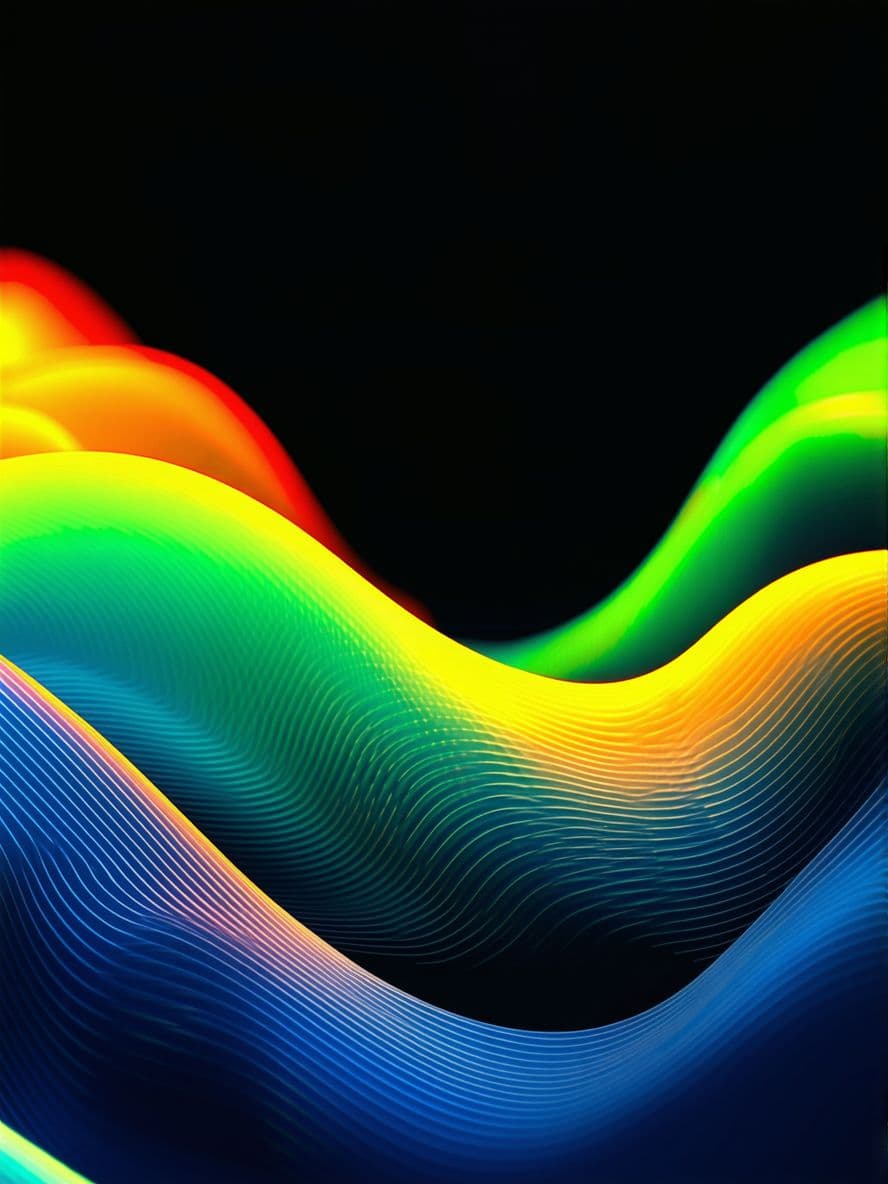 AI generated: neon, pattern, liquid, background, fluid, flow, abstract, fluchtpunkt perspective,