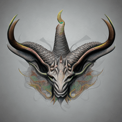 AI generated: Horned alien with dragon scales