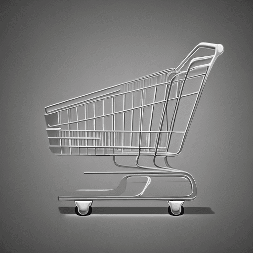 AI generated: SIMPLE logo 
monochromatic vectorial synthesis of shopping cart