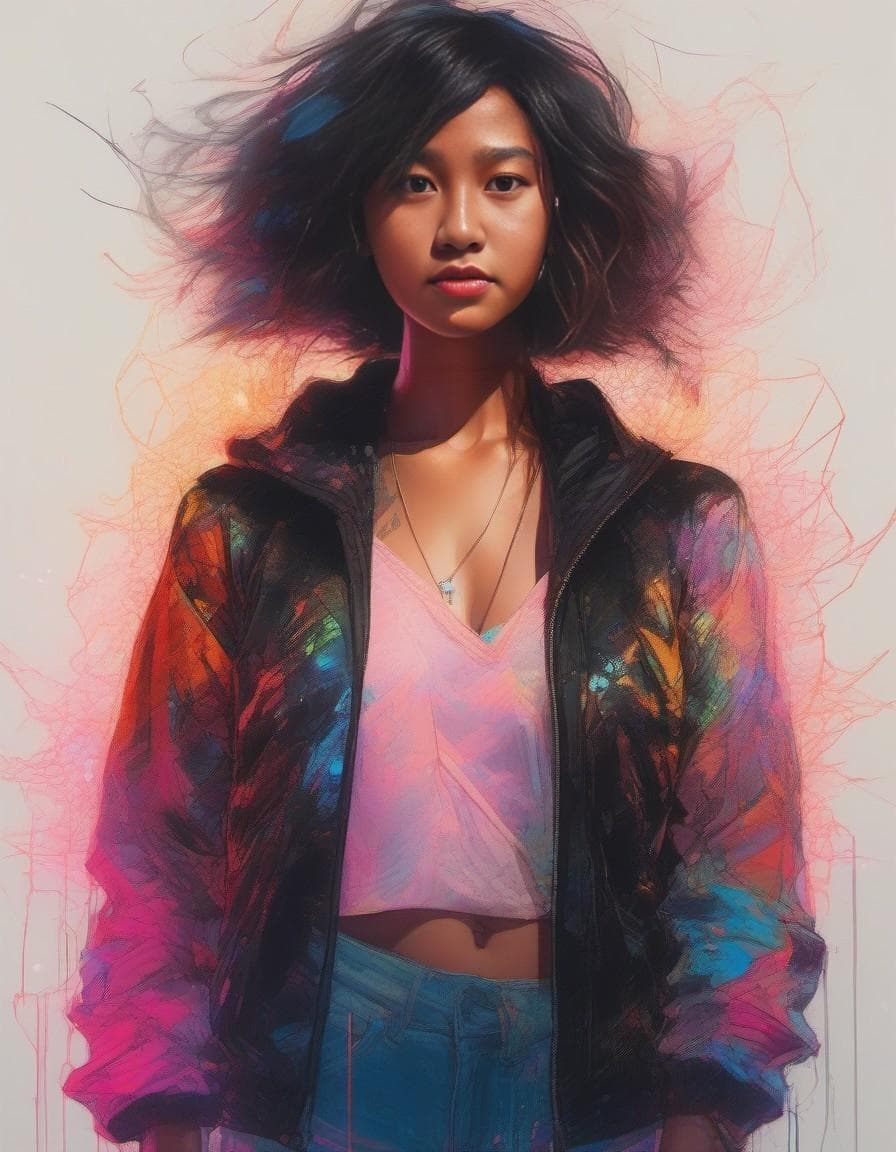 AI generated: A girl wearing fancy street wear, tokyo,neon light, centered| intricate| highly detailed| breathtaki...