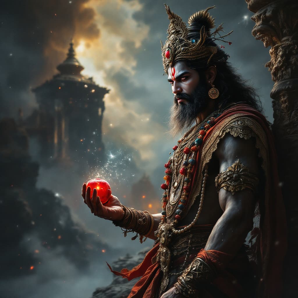AI generated: Lord hanuman super art, super detail, super quality, incredible view, gigantism, dark, Akira, 8K, Fu...