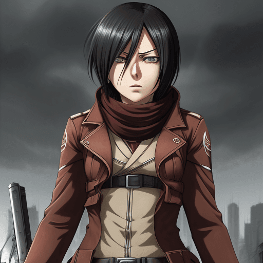AI generated: Mikasa Ackerman Shexyo 
