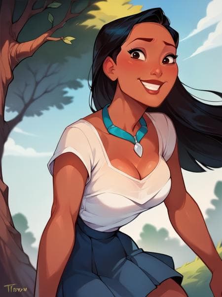 Pocahontas - Disney Princess - | Illustrious XL | PONY XL | SD 1.5 | - by YeiyeiArt