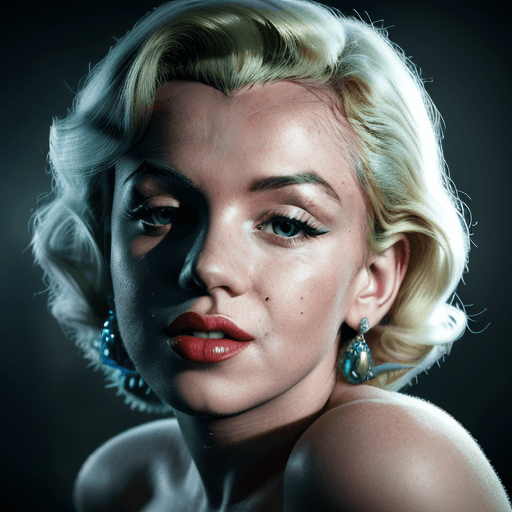 AI generated: photorealistic beautiful Marilyn Monroe, greenish bluish colors, fantasy, highly detailed, smooth, s...