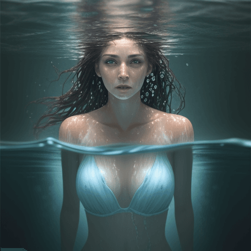 AI generated: woman in water