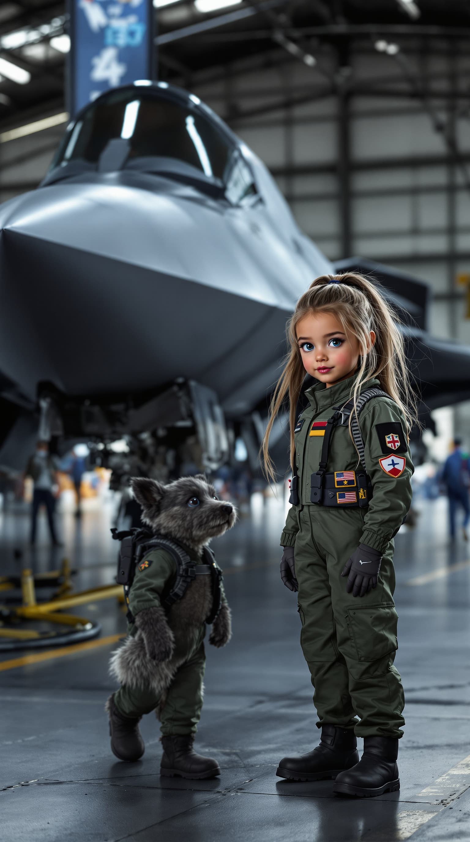 AI generated:  A professional photograph captures the most beautiful seven year old girl in the world, score_9, sc...