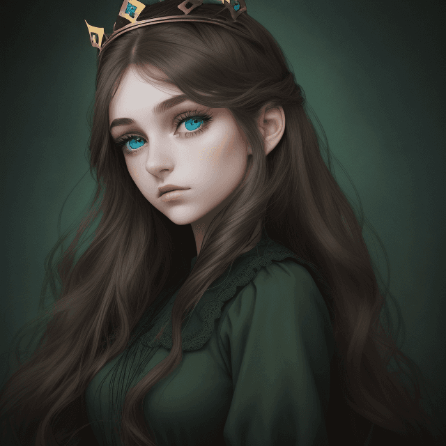 AI generated: 
This is a book cover, it has a dark background, it shows an adult girl, she has long brown hair, lo...