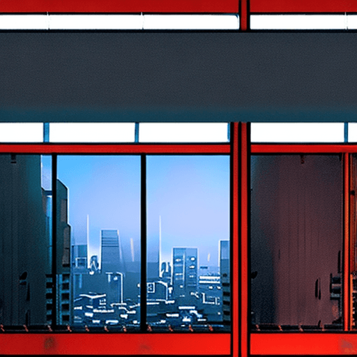 AI generated: {

  "0": "(apartment with a window), ((view from the apartment to the street)), (Blade Runner 2049)...