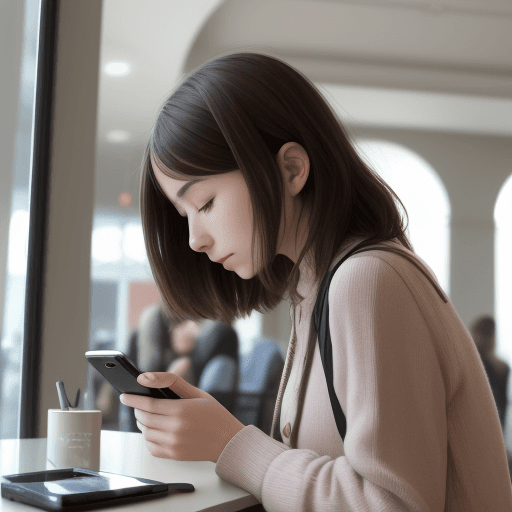 AI generated: Using a smartphone