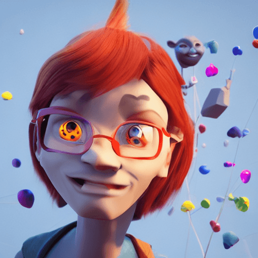 AI generated: 3D Avatar Design, "Playful, Cute, Colorful, Animated, Quirky," "Unity," "Blend shape rigging," "Brig...