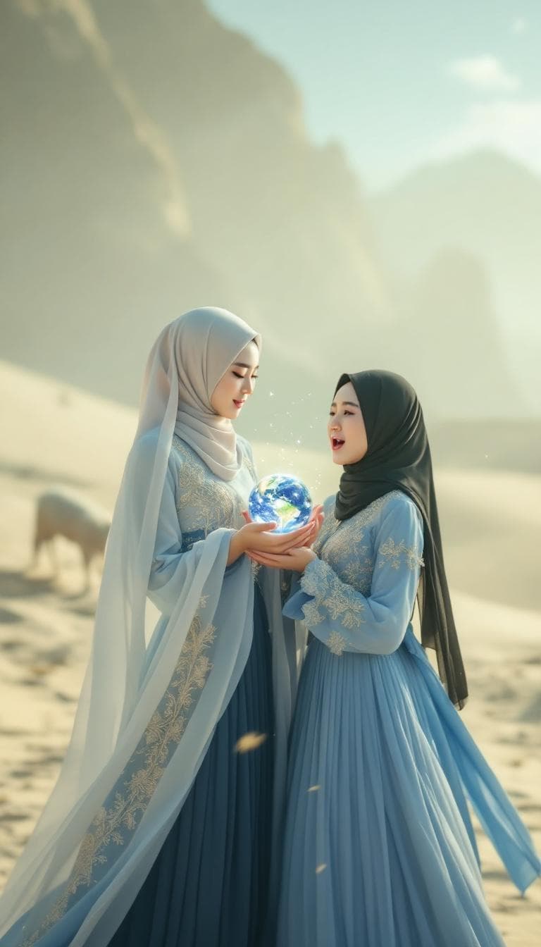 AI generated: Full length view. A hyper-realistic cinematic video. Two Korean women, Korean ulzzang faces, both in...