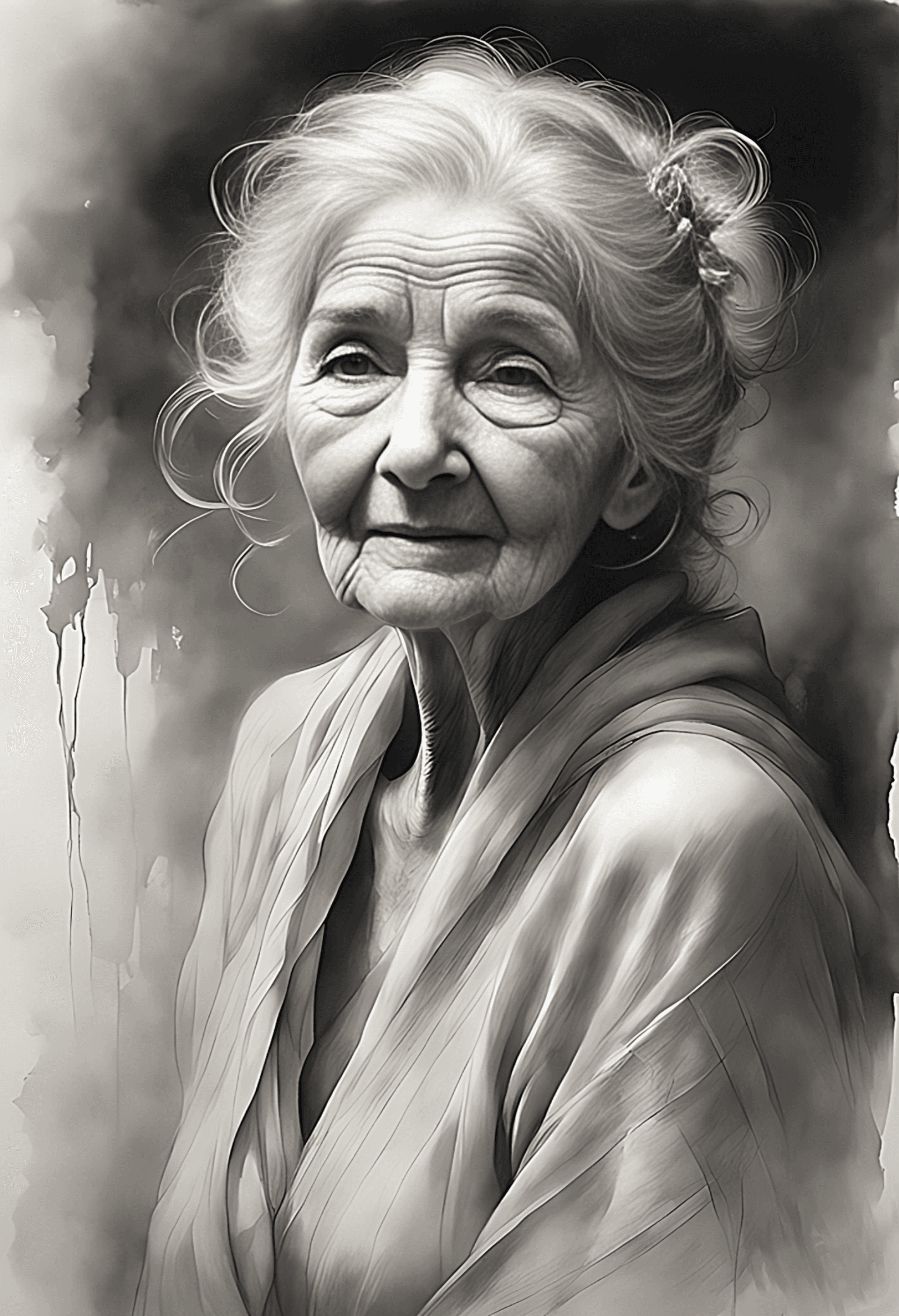 AI generated: Detailed charcoal drawing in the style of Viktor Miller-Gausa, Ross Tran, Brian froud, tom bagshaw o...