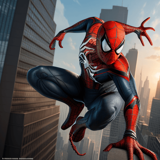 AI generated: Spider man in dynamics, highly detailed, packed with hidden details, style, high dynamic range, hype...