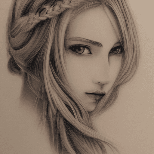 AI generated: girl , felsa, blue eyes, blonde hair, single braid , (masterpiece, best quality, hires, high resolut...
