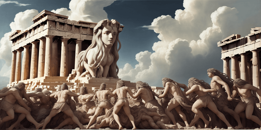 AI generated: The clouds are magnificent, the scene is far-reaching, and the air is filled with the atmosphere of ...