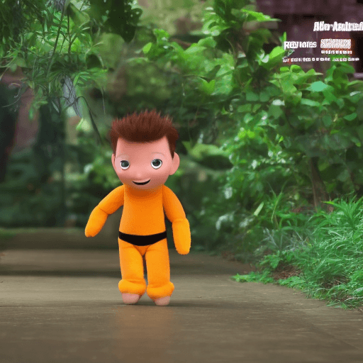 AI generated: rick astley wearing a plush spider costume, anime style, 4k