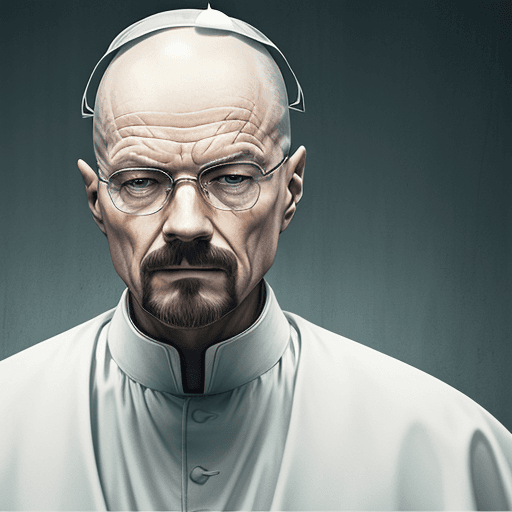 AI generated: walter white as pope