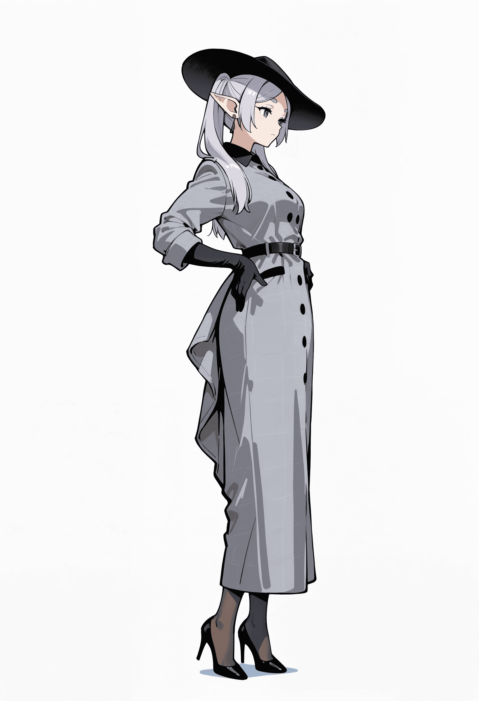 Le Palais Grey Wool Coat - Image 2