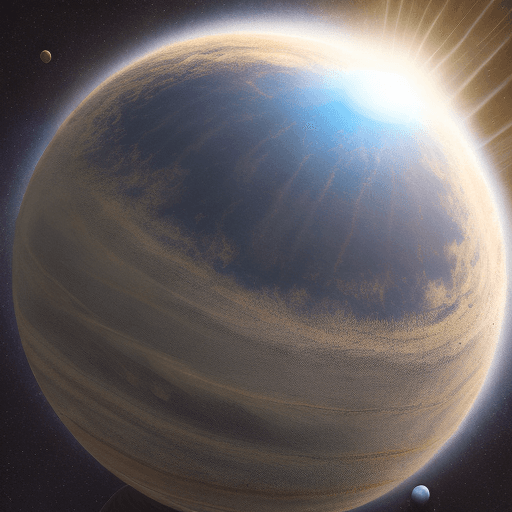 AI generated: Hyper realistic single planet, centered, with a light coming from the top left, and a shadow casted ...