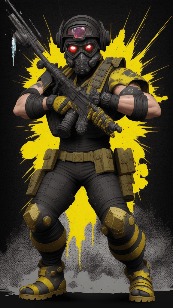 AI generated: Inferno Grenadier, An explosives expert known for wreaking havoc in enemy territories., phosphoresce...