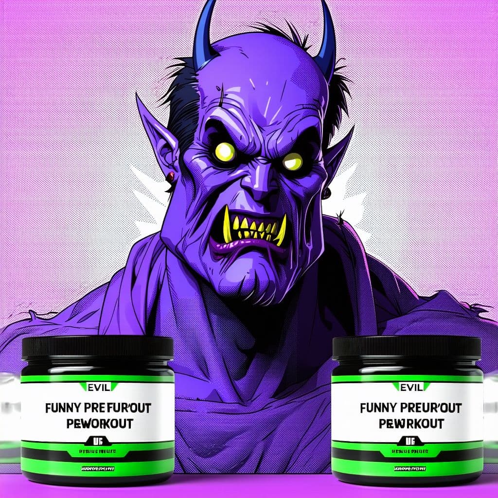 AI generated: evil funny preworkout