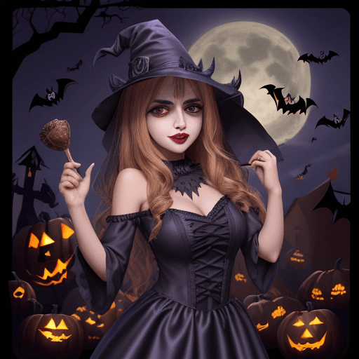 AI generated: hallowen için, içinde yarasa olan, korku hissi veren, komik kabak görseli olan, gece temalı oluştur
