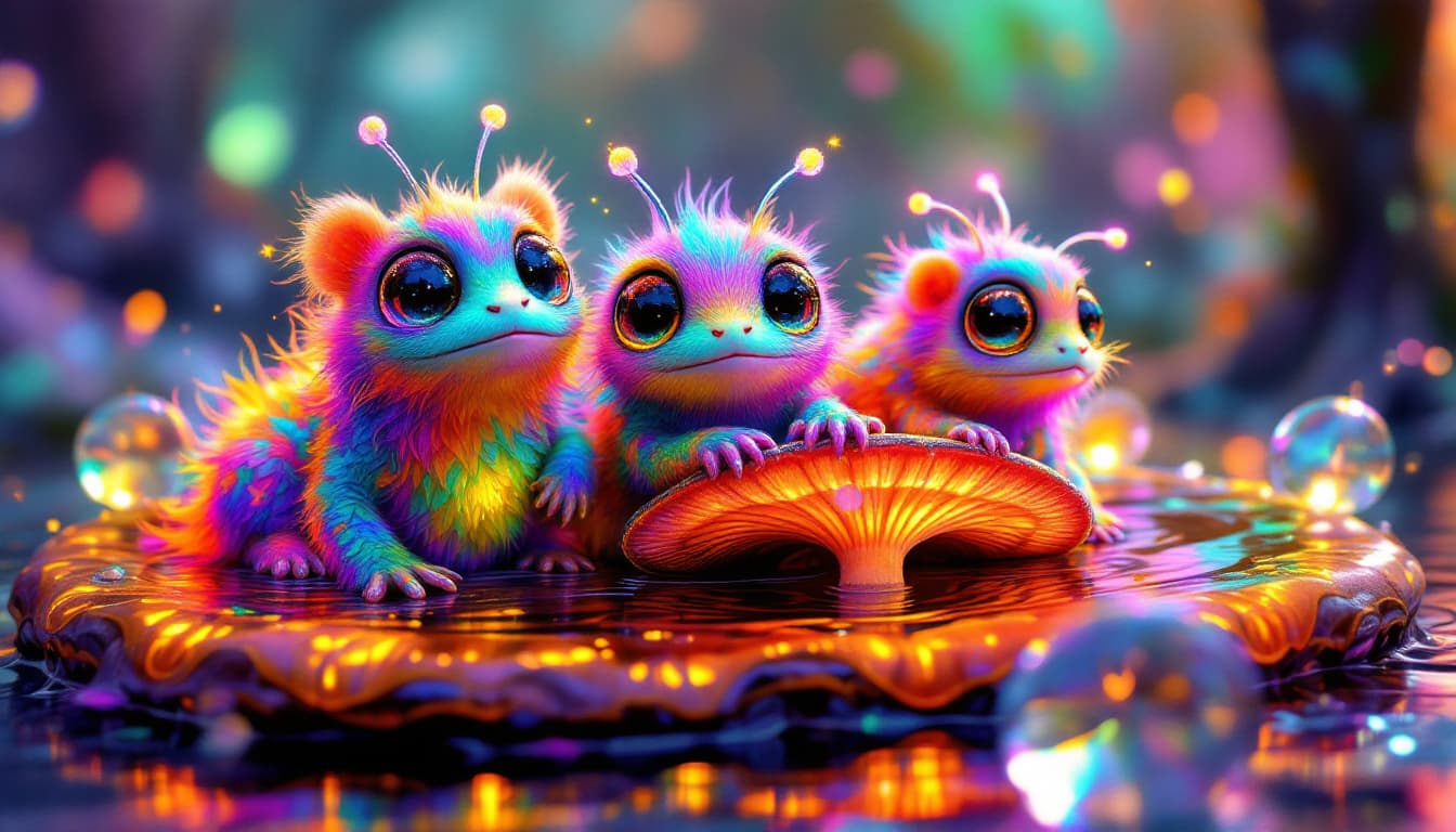 AI generated:  "Steampunk Spectralis Mechina", contrasting styles in perfect harmony, oily water slicks, ripples r...