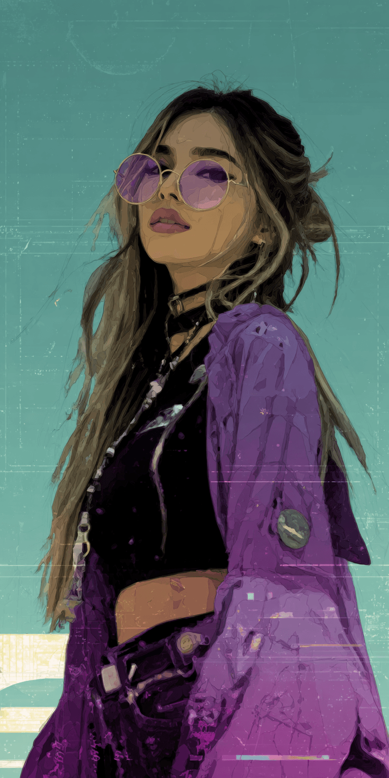 AI generated: doodle art 3D, in the style of pop art-inspired portraits, interference patterns, light sky-blue and...
