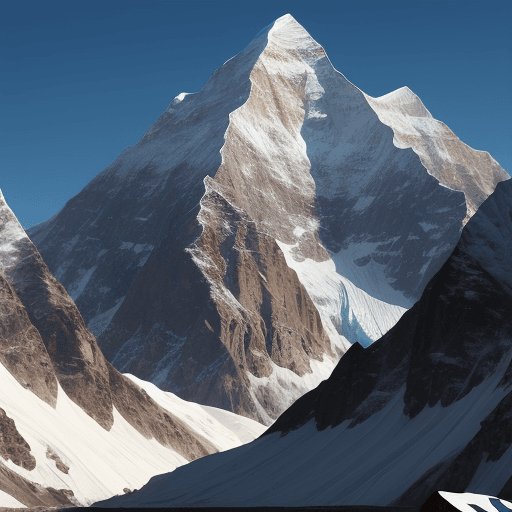 AI generated: Hyper realistic eye level exterior photo of Lhotse mountain in summer without people.
