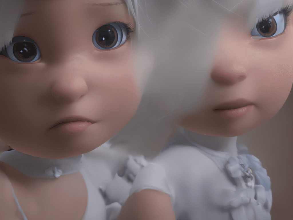 AI generated: Pixar style little girl, unreal engine, high definition, symmetrical face, volumetric lighting, dust...