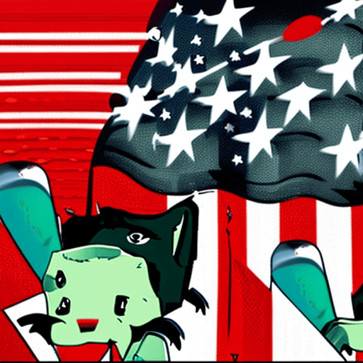 AI generated: Opposum angrily hissing about the woes of communism. American flag waving in one hand, a beer in the...