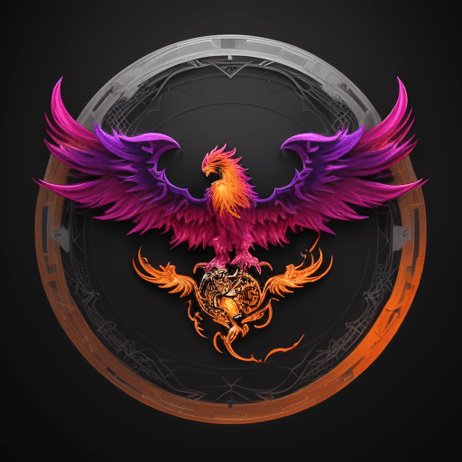 AI generated: Conceptualize a cutting-edge logo for MLDev World, featuring a Tech Phoenix as the central motif int...