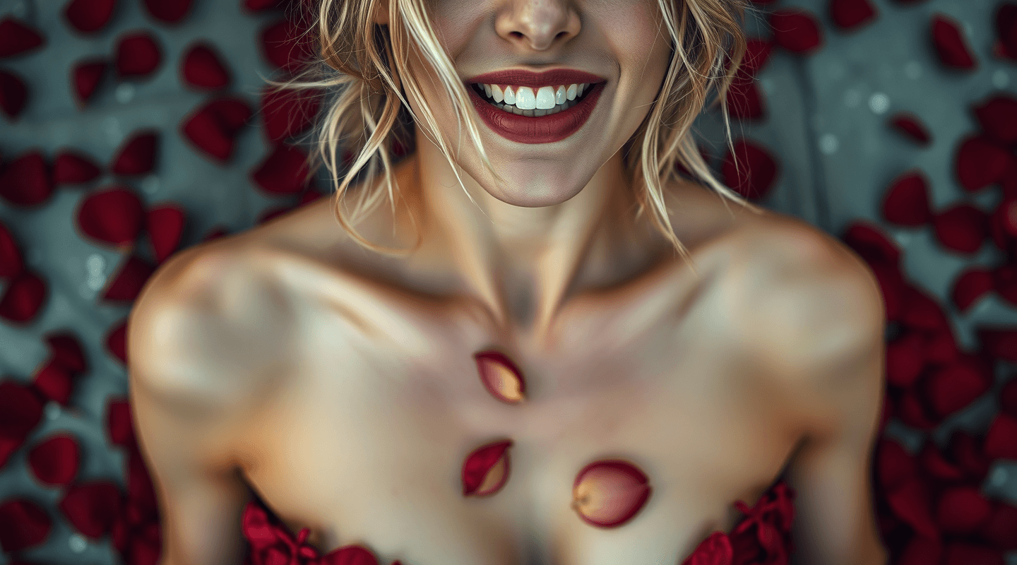 AI generated: DSLR photograph of a cute girl, well fit and perfect torso, proportions are consistent, messy blond ...