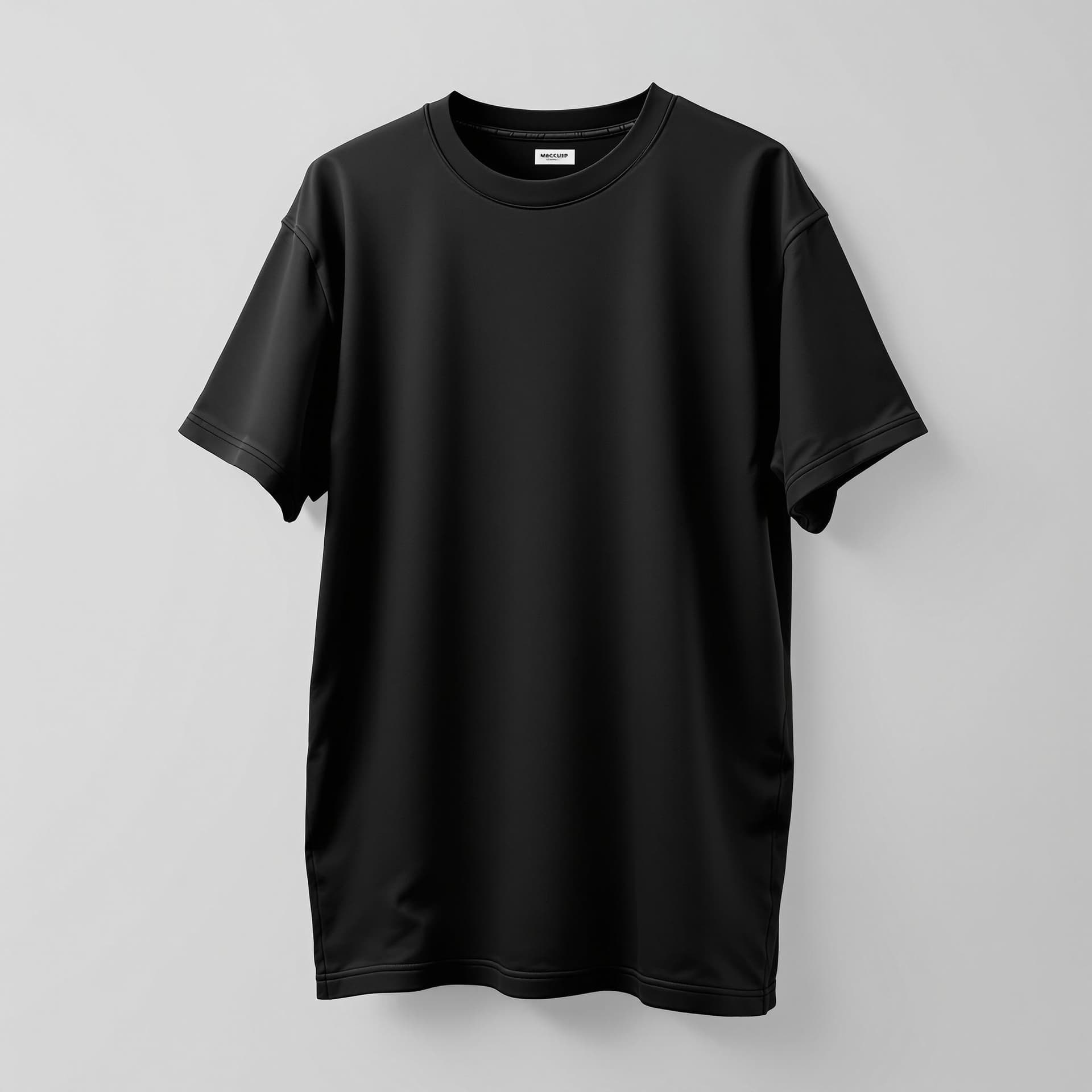 AI generated: black oversized tee mockup 3d render