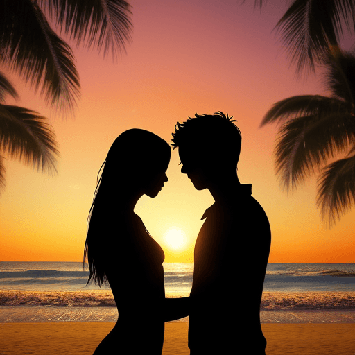 AI generated: illustration, young adult romance novel cover of a Flames reflected in sunglasses with two silhouett...