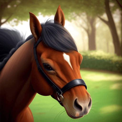 AI generated: 
a horse with a squirrel head