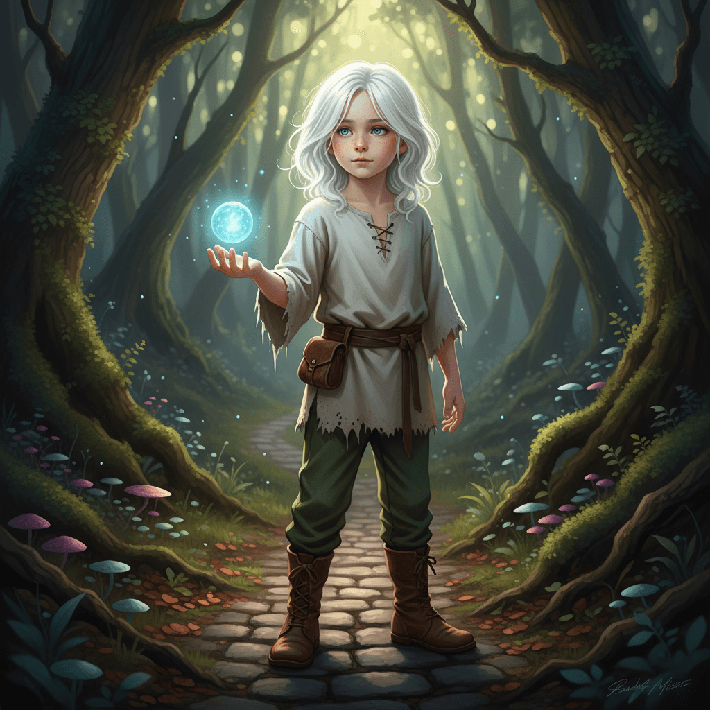 AI generated: a boy with a white hair