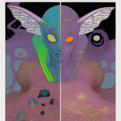 AI generated: whimiscal acid nightmate pshydelic lsd melted by moebius and frank miller and Michael DeForge --v 6....