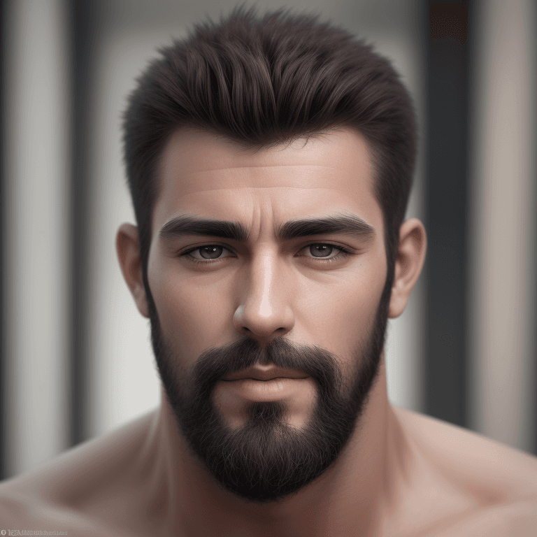 AI generated: a photo of a man, penflac, pubic hair, three-quarter view,  glans, outside, very detailed, 85mm lens...