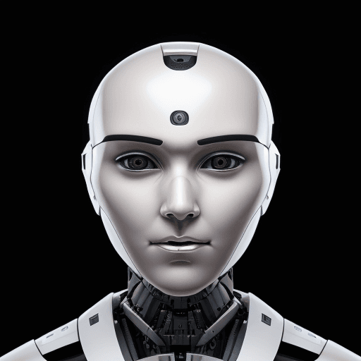 AI generated: "Please describe the following image: The image shows a humanoid robotic face with a unique facial e...