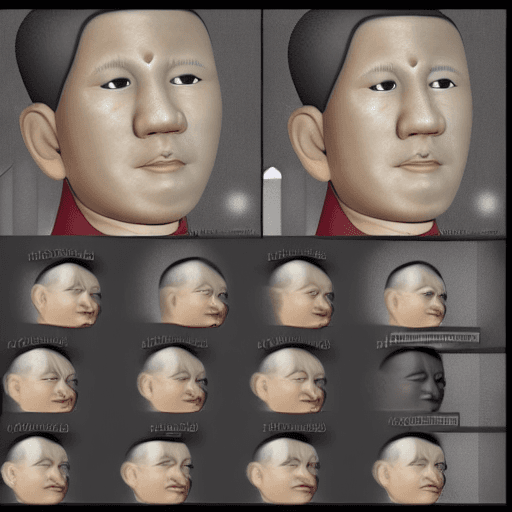 AI generated: Create a Buddhist monk portrait using profile face, 
