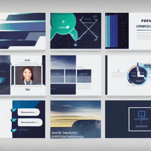 AI generated: five backgrounds for presentation slides in power point in a single modern style