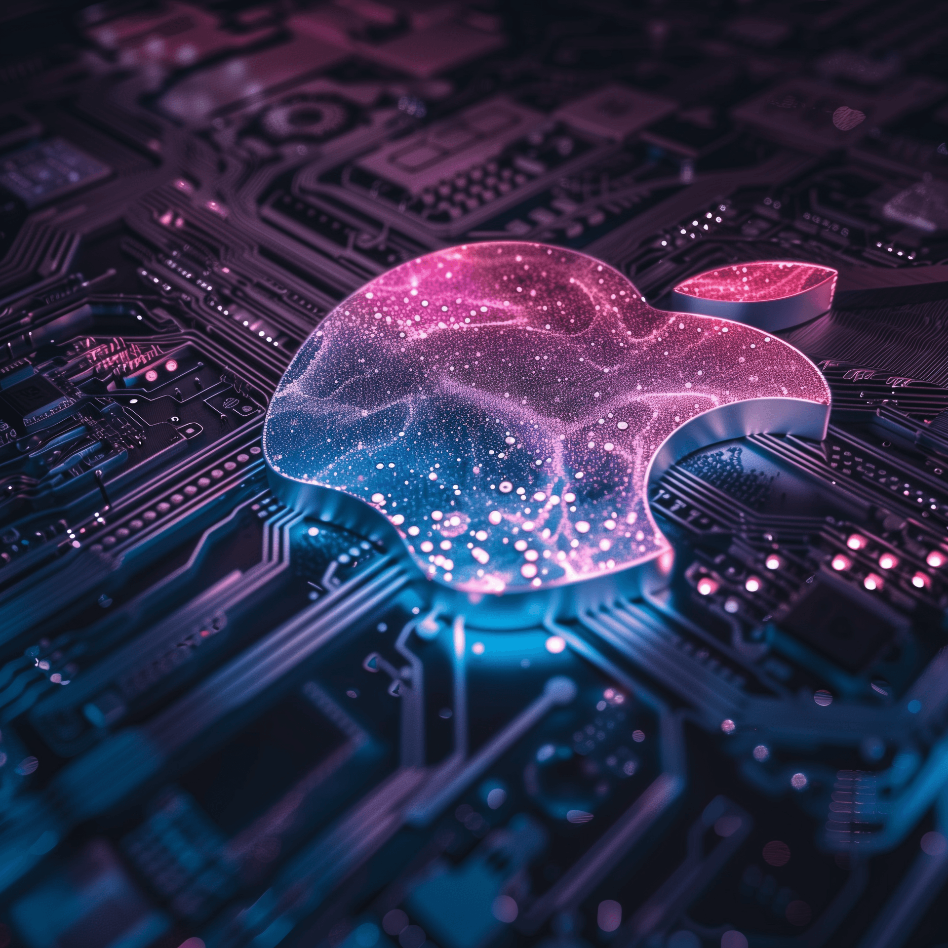 AI generated: Apple logo as technology